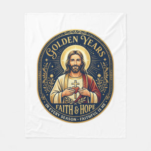 Cobertor De Velo Camiseta Vintage Aposentadoria de Jesus Cristã
