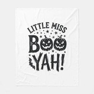 Cobertor De Velo Camiseta Vintage de Halloween Little Miss Boo Yah