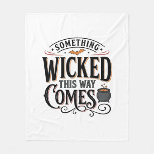 Cobertor De Velo Camiseta Vintage Something Wicked de Halloween Des