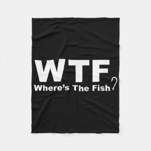 Cobertor De Velo Camiseta Wtf - Camiseta Onde Está o Peixe, Piada d