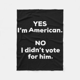Cobertor De Velo Camisetas Anti-Trump Engraçadas Uni-adultos Black