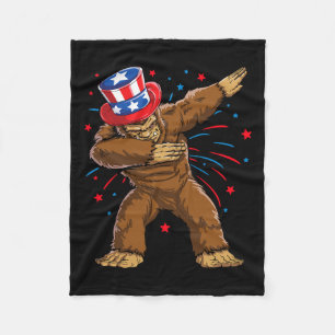 Cobertor De Velo Camisetas Bigfoot 4 De Julho Sasquatch Bandeira Am