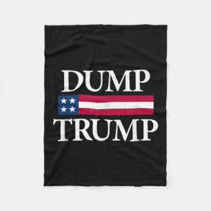 Cobertor De Velo Camisetas Dump Trump Preta Uni Adulto Moderno Polí