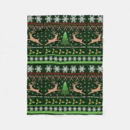 Cobertor De Velo Camisola do Natal da rena do divertimento