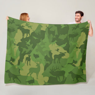 Cobertor De Velo Cammo 2/camoflauge/veado/alce/alce/alce/cão caçado