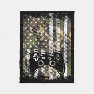 Cobertor De Velo Camo bandeira dos EUA controle de jogo patriótico