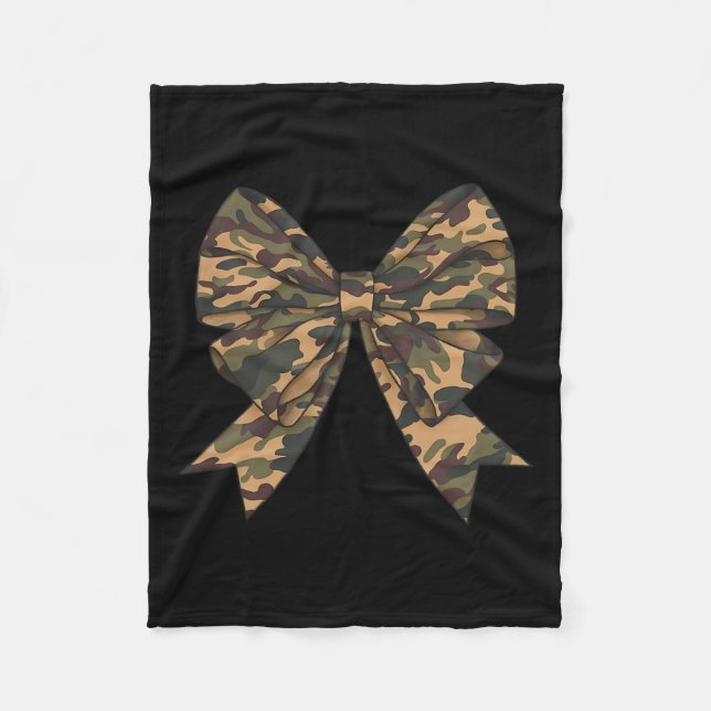 Cobertor De Velo Camo Coquette Arco Duck Caça Meninas Crianças Mulh (Frente)