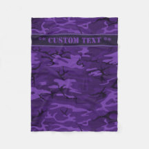 Camo Roxo Escuro com Texto Personalizado