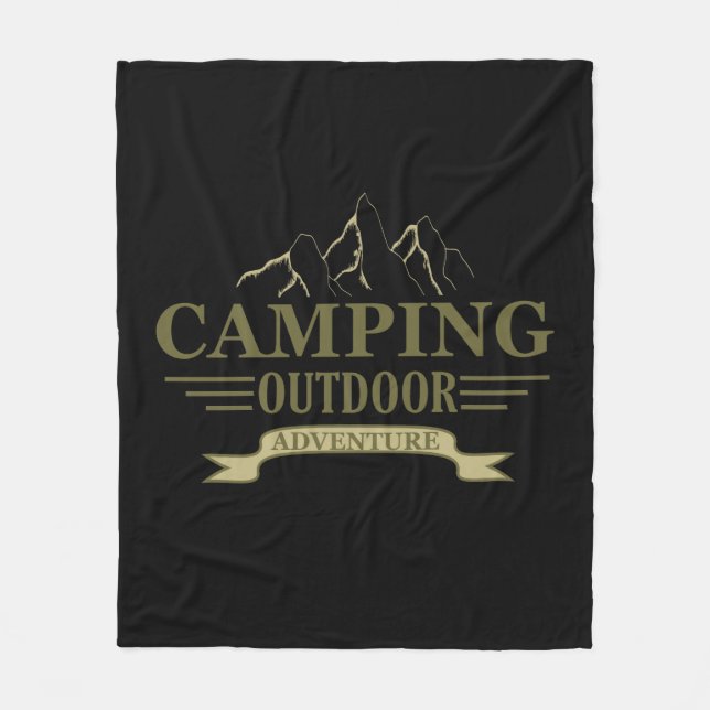 Cobertor De Velo Camping camper engraçado diz para campistas (Frente)
