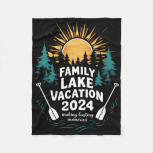 Cobertor De Velo Camping Divertido Cabana de Férias no Lago Família