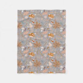 Cobertor De Velo Campo de abóbora de queda com folhas de queda e co