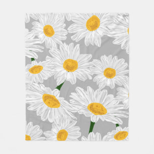 Cobertor De Velo Campo de camomila Daisy. Primavera de flores de ve