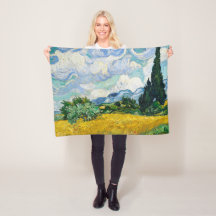 Campo de trigo Van Gogh com ciprestes. Impressioni