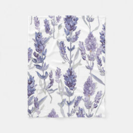 Cobertor De Velo Campos de Lavanda | Padrão de Flor de Aquarela Rox