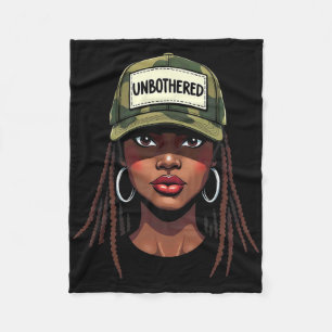Cobertor De Velo Camuflado Juneteenth Despreocupada Garota Negra Co