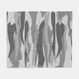 Cobertor De Velo Camuflagem Abstrata em Tom Cinza