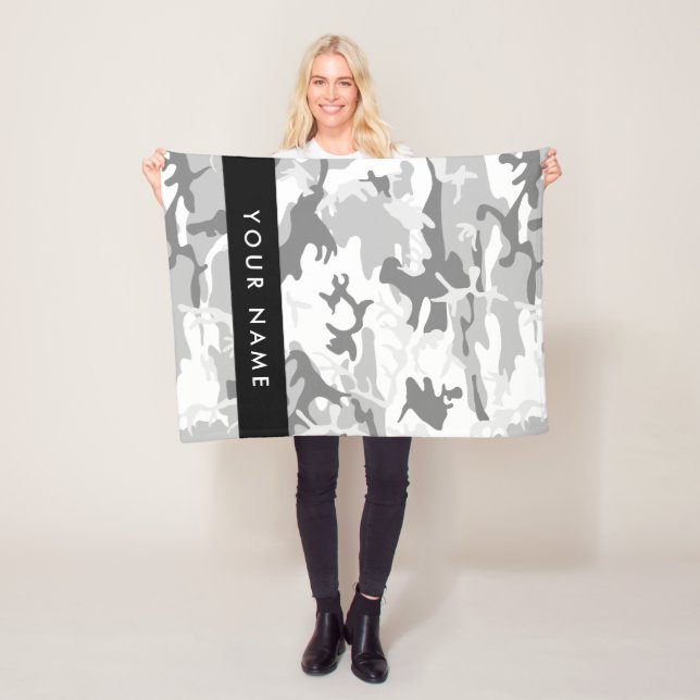 Cobertor De Velo Camuflagem de Cinzas de neve de inverno Seu nome p (In Situ)
