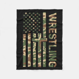 Cobertor De Velo Camuflagem Juvenil Luta Livre Bandeira Americana P
