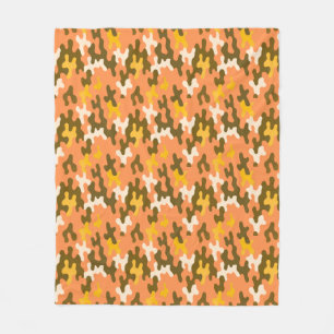 Cobertor De Velo Camuflagem Laranja