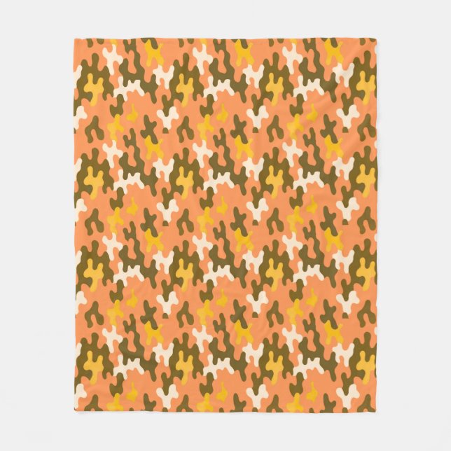 Cobertor De Velo Camuflagem Laranja (Frente)