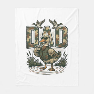 Cobertor De Velo Camuflagem Papai Pato Desenho de Camiseta de Gravu