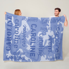 Cobertor De Velo Camuflagem Personalizada Azul