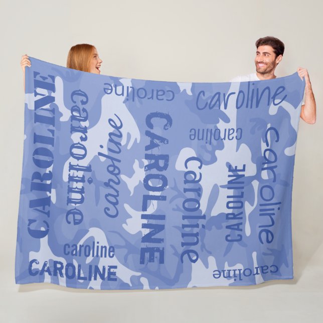 Cobertor De Velo Camuflagem Personalizada Azul (In Situ)