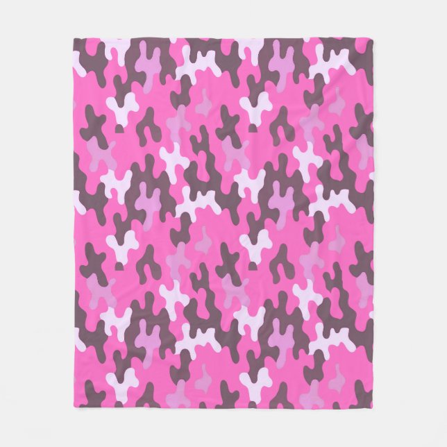Cobertor De Velo Camuflagem Rosa (Frente)