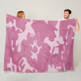 Cobertor De Velo Camuflagem Rosa