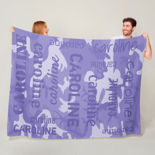 Cobertor De Velo Camuflagem Roxa Personalizada