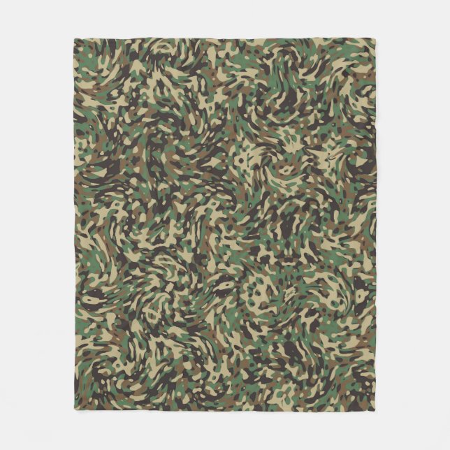 Cobertor De Velo Camuflagem Verde na Moda  (Frente)