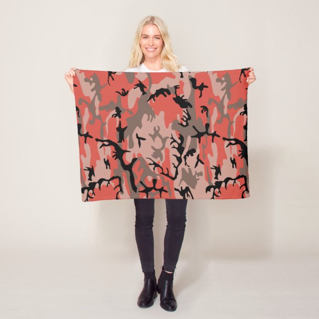 Cobertor De Velo Camuflagem Vermelha e Marrom, Militar, Exército (In Situ)