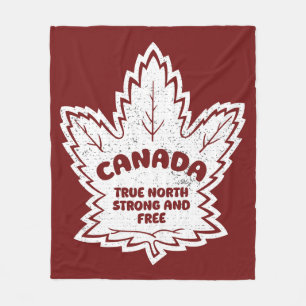 Cobertor De Velo Canadá Maple Leaf True North Strong and Free