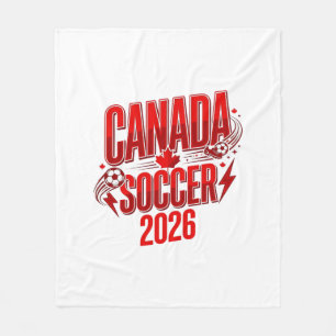 Cobertor De Velo Canada Soccer 2026 Futebol Negrito Tipografia País
