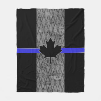 Cobertor De Velo Canadian Thin Blue Line Flag