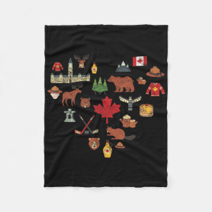 Cobertor De Velo Canadiano - Símbolos de vinheta canadenses - Mapea