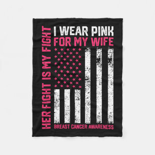 Cobertor De Velo Câncer A Luta Dela é Minha Luta Eu Uso Rosa Esposa