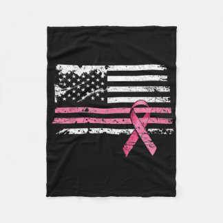 Cobertor De Velo Cancer da mama Camisa bandeira americana Cancer da