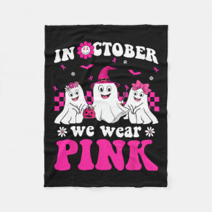 Cobertor De Velo Cancer de Mama do Halloween, Fantasma Rosa, Rosa