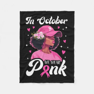 Cobertor De Velo Cancer Em Outubro, Vestimos O Rosa Americano Wo
