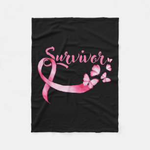 Cobertor De Velo Cancer Mama Consciência Borboletas Rosa Borboletas