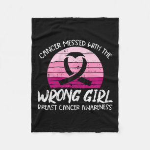 Cobertor De Velo Cancer Mensado Com Fita De Consciência De Menina E