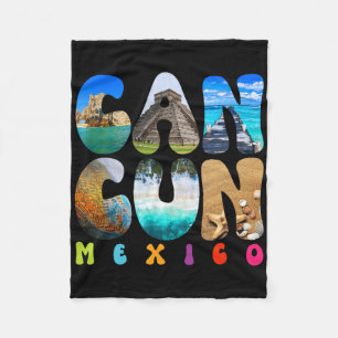 Cobertor De Velo Cancun México 2025 Vacation Beach Matching Family