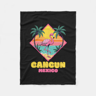 Cobertor De Velo Cancun México Lembrança Família de Flamingo Corres