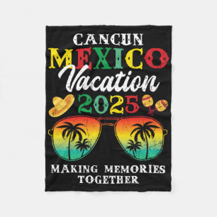 Cobertor De Velo Cancun Mexico Vacation 2025 Trip Beach Matching Fa