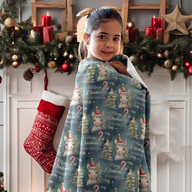 Cobertor De Velo Candy Candy de Natal Personalizado (Criador carregado)