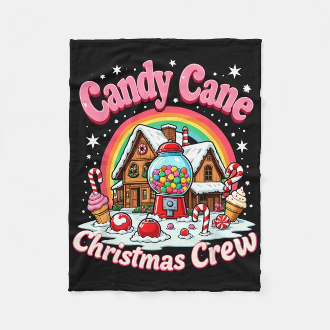 Cobertor De Velo Candy Cane Christmas Crew House Candy Security Can (Frente)