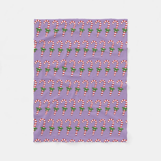 Cobertor De Velo Candy Cane com Faixa Verde (Frente)