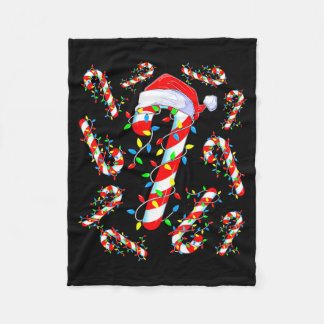 Cobertor De Velo Candy Cane Crew Red And White Santa Funny Christma