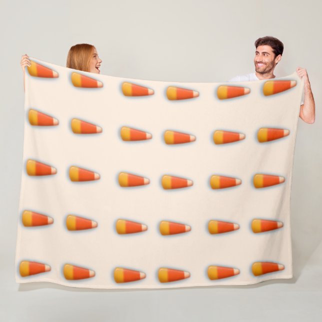 Cobertor De Velo Candy Corn Fleece Blanket 60"x 80" (In Situ)